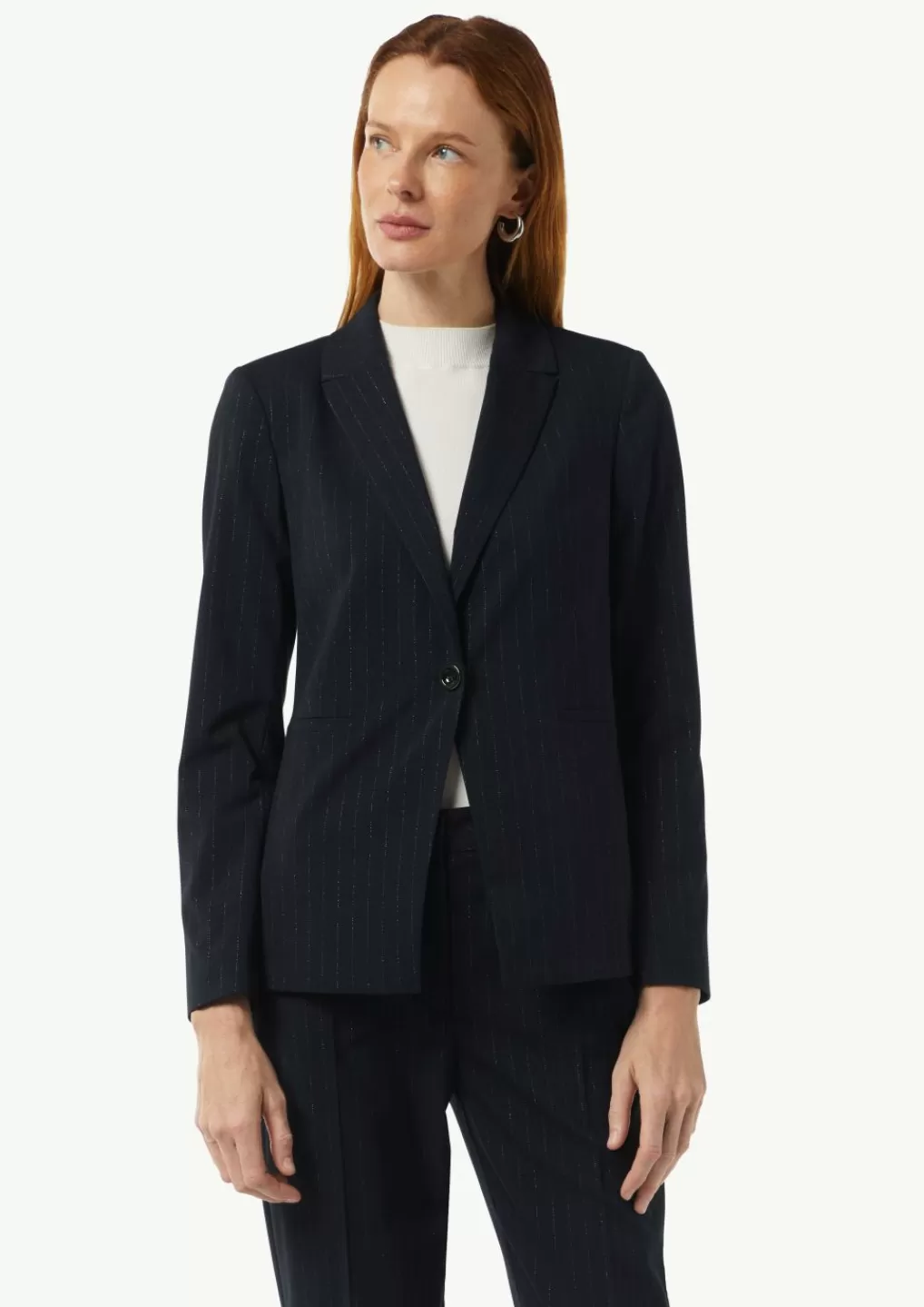 Online Blazer cintré orné de fil scintillant discret Articles Durables | Blazers