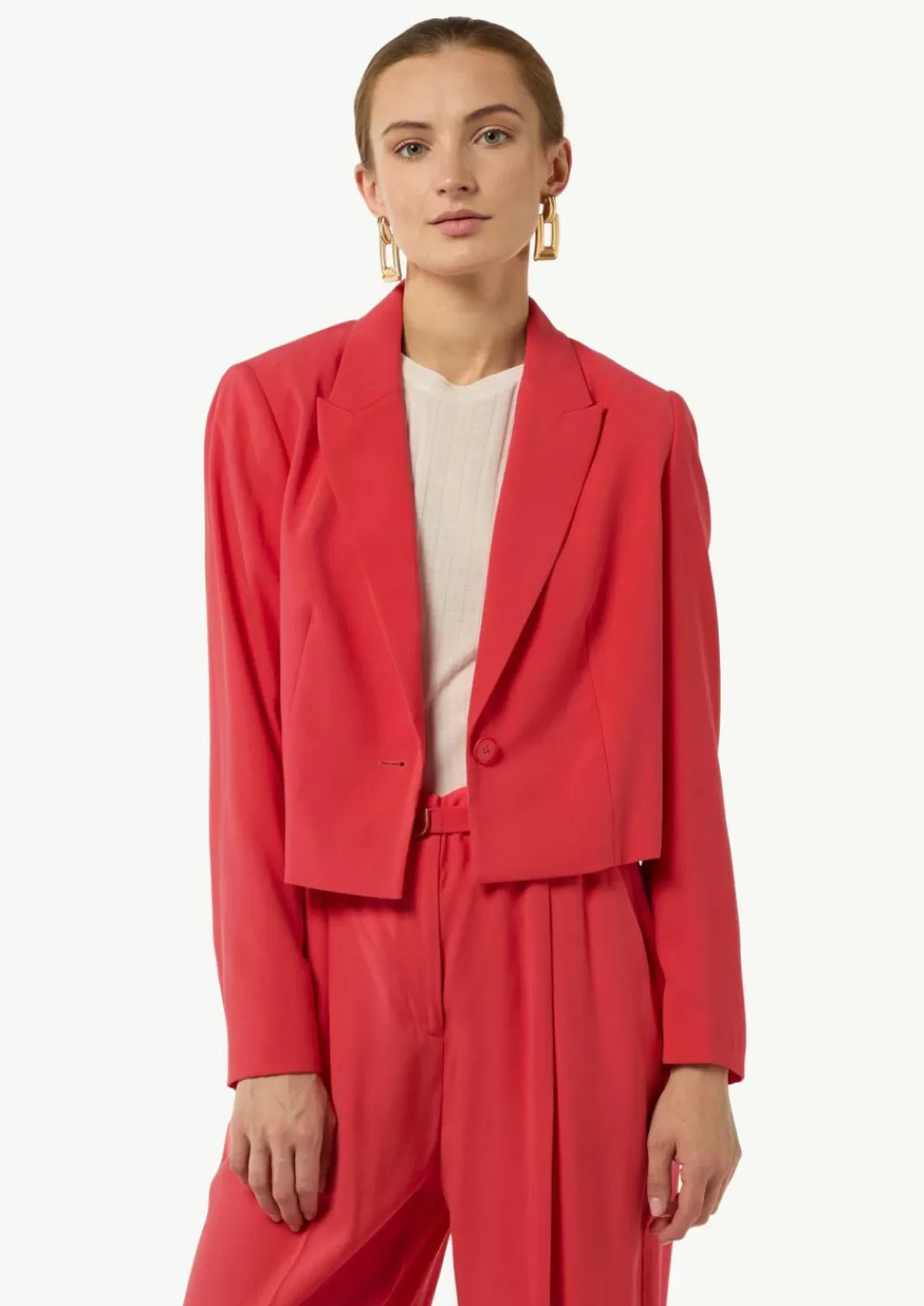 Best Sale Blazer court en maille piquée Articles Durables | Blazers