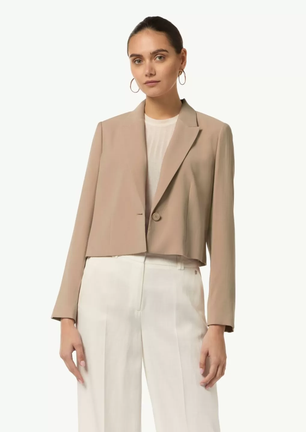 Best Sale Blazer court en maille piquée Articles Durables | Blazers