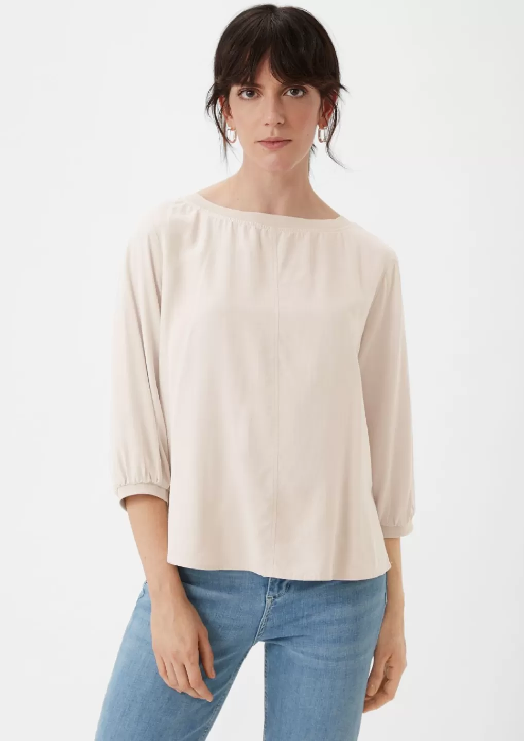 Online Blouse à manches 3/4 en modal Chemisiers