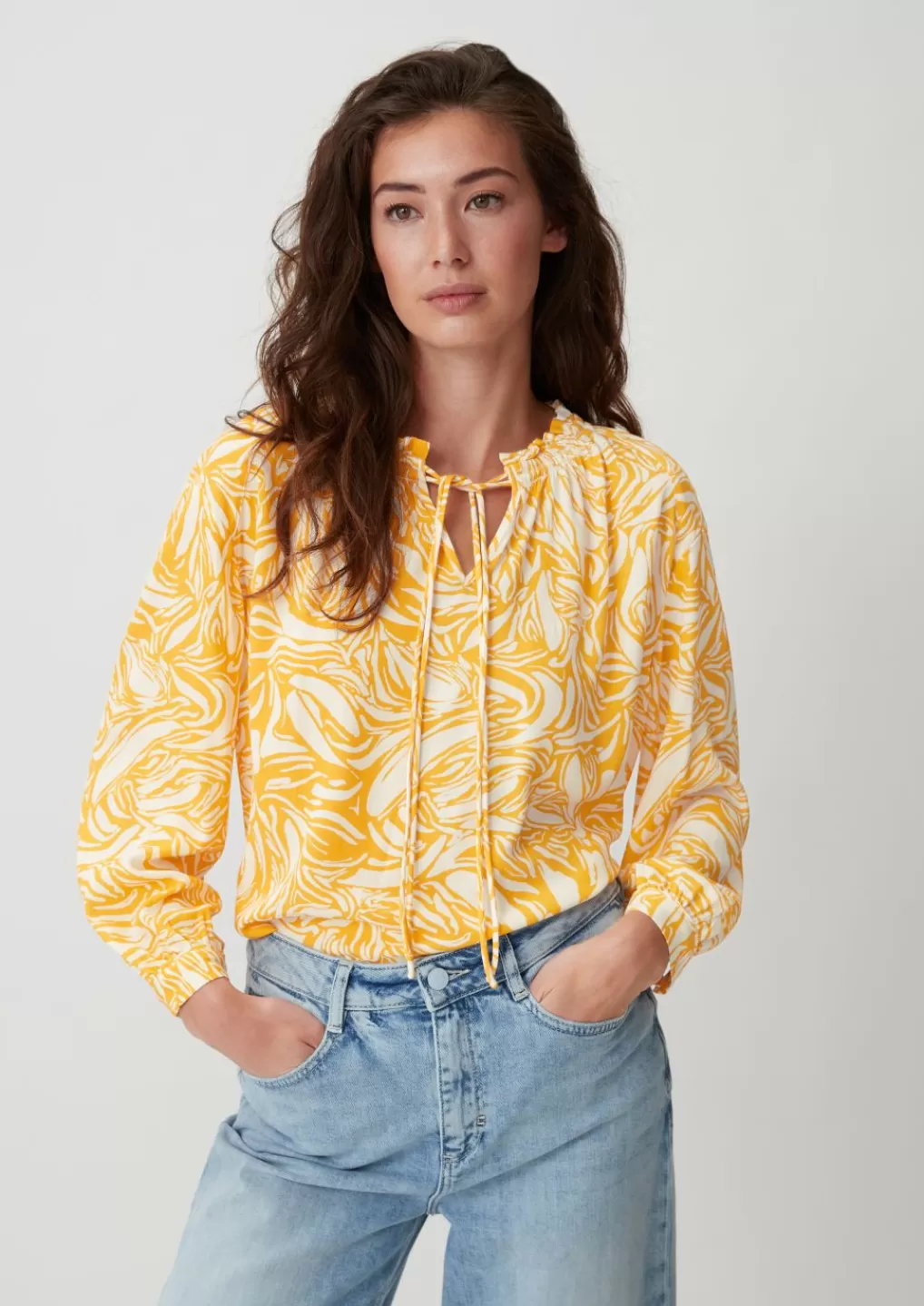 Best Sale Blouse en crêpe de coton Chemisiers