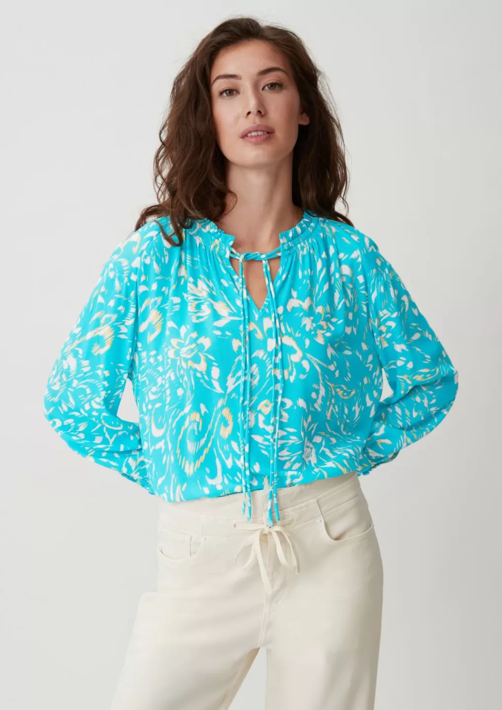 Sale Blouse en crêpe de coton Chemisiers