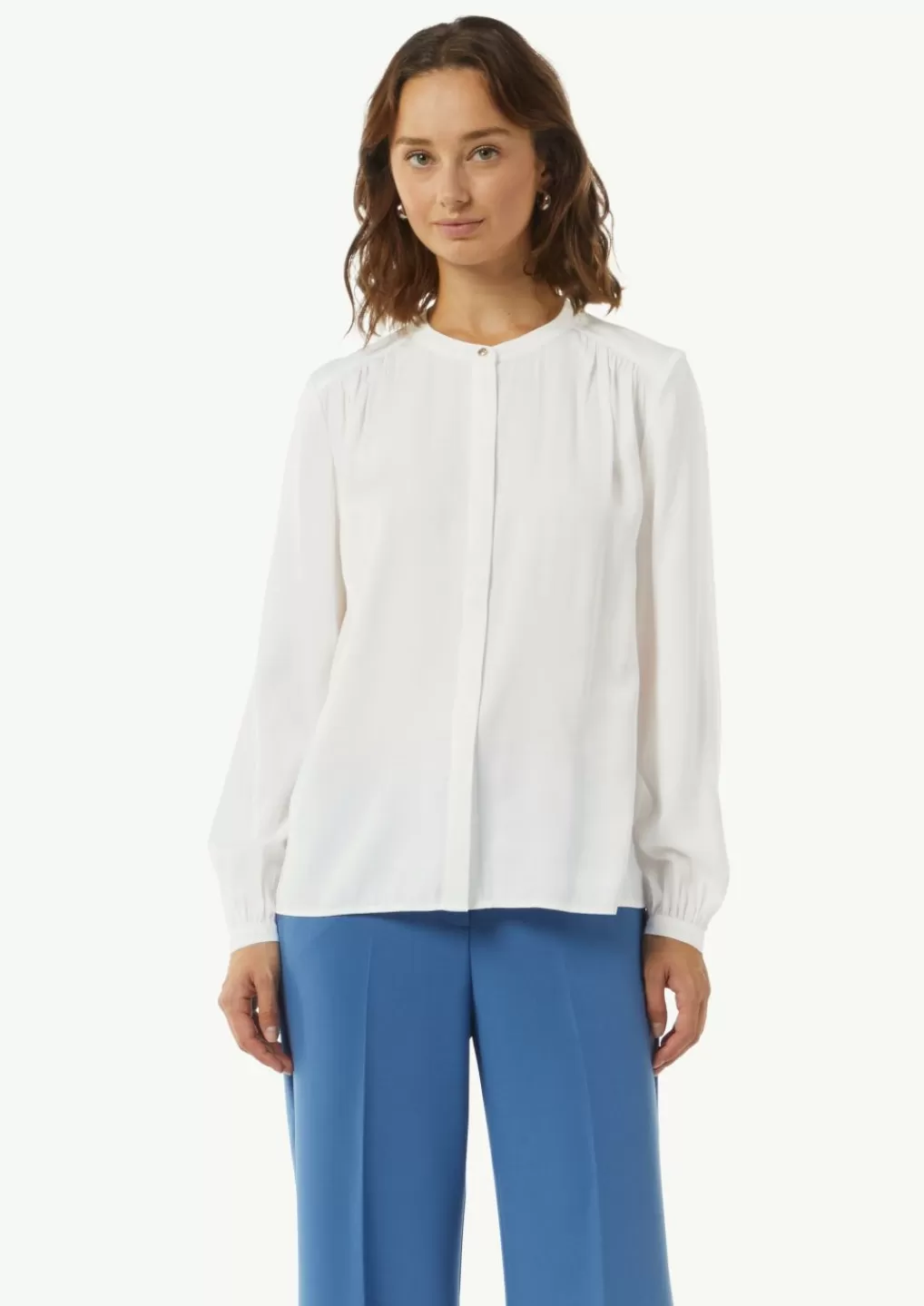 Clearance Blouse en satin ornée de fronces Articles Durables | Chemisiers