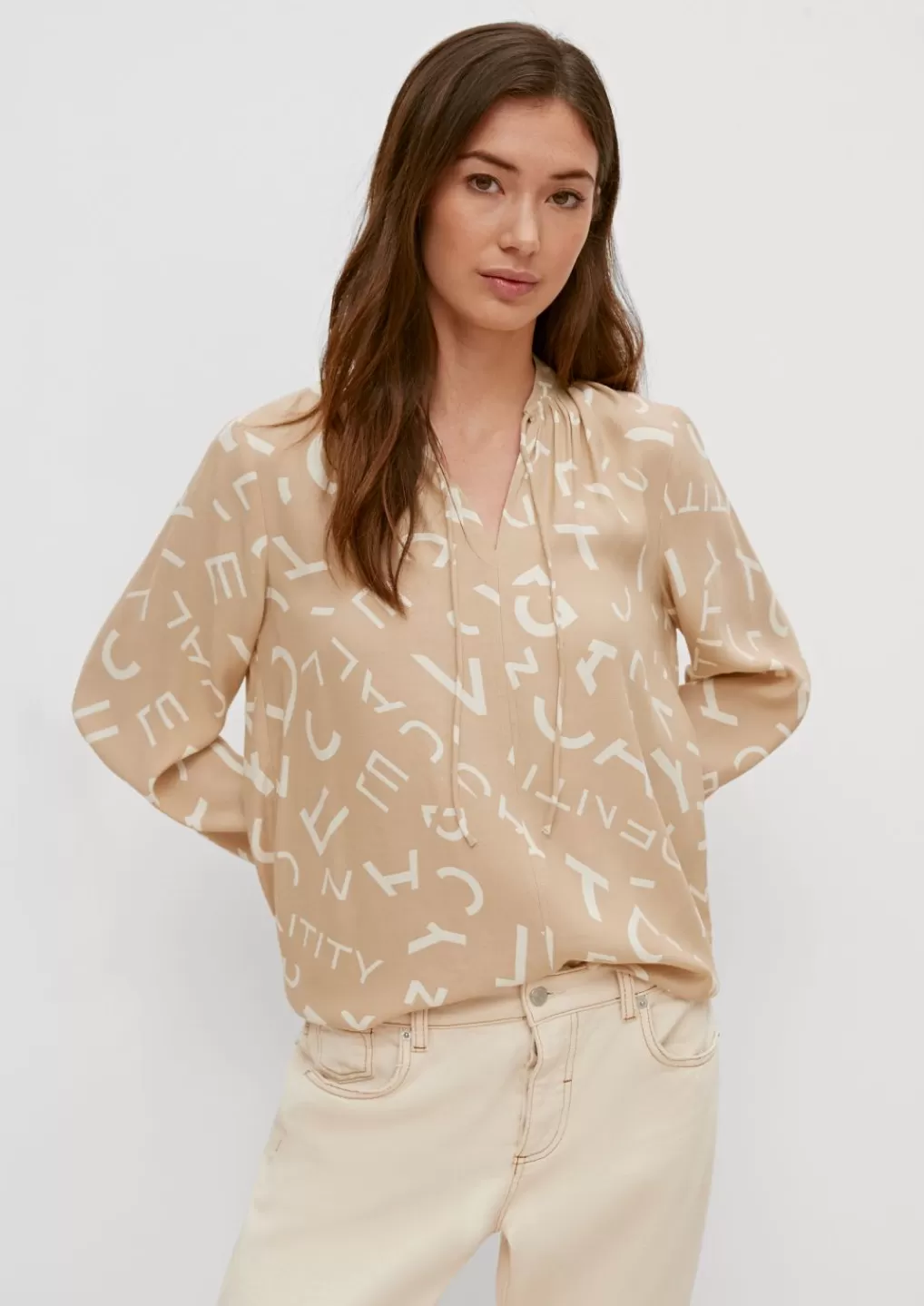 Store Blouse en viscose à motif Chemisiers