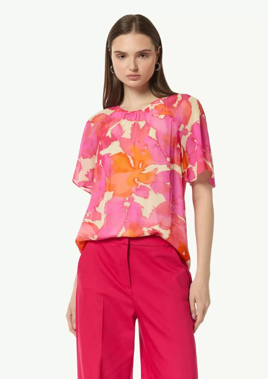 Fashion Chiffon-Bluse mit blickdichtem Futter Chemisiers