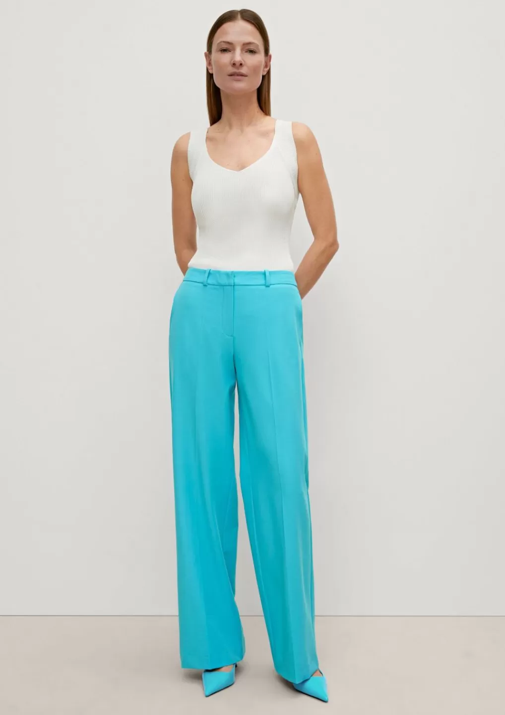 Clearance De coupe Loose: pantalon taille haute Costumes | Pantalons