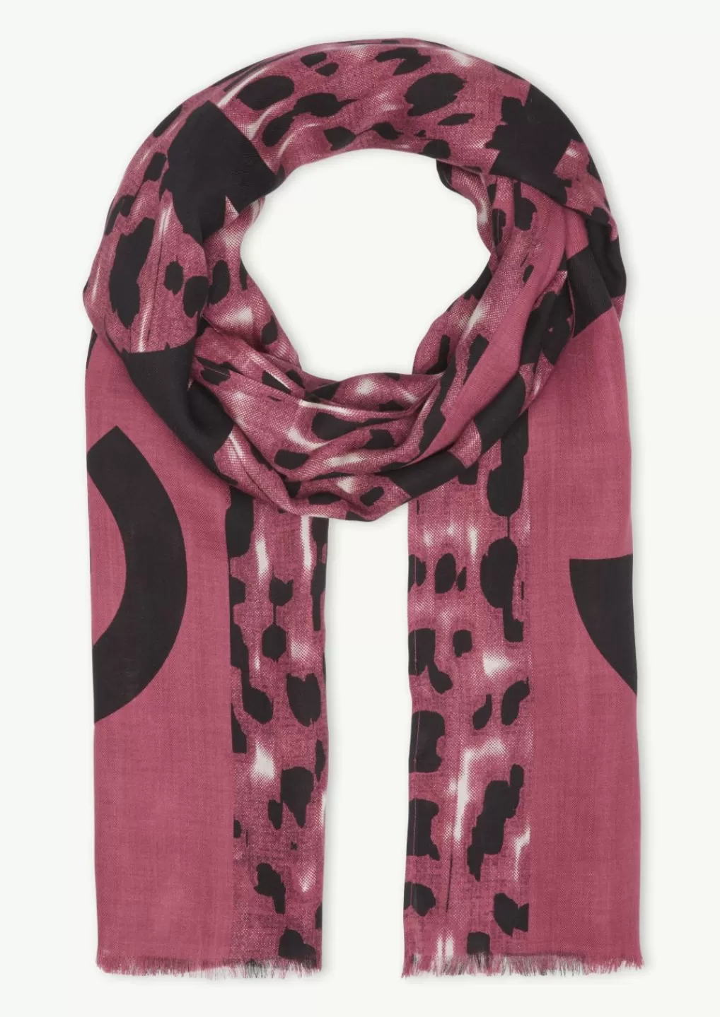 Discount Foulard à motif abstrait et franges Articles Durables | Accessoires