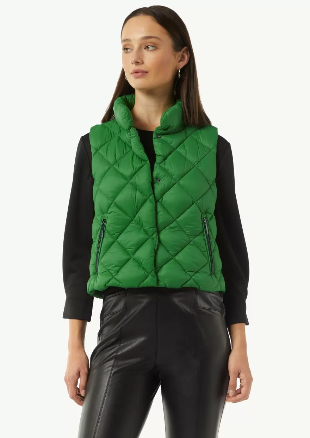 Flash Sale Gilet matelassé de coupe carrée à col montant Vestes