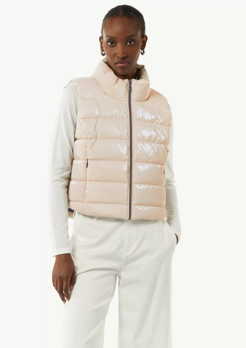 New Gilet surpiqué brillant Vestes