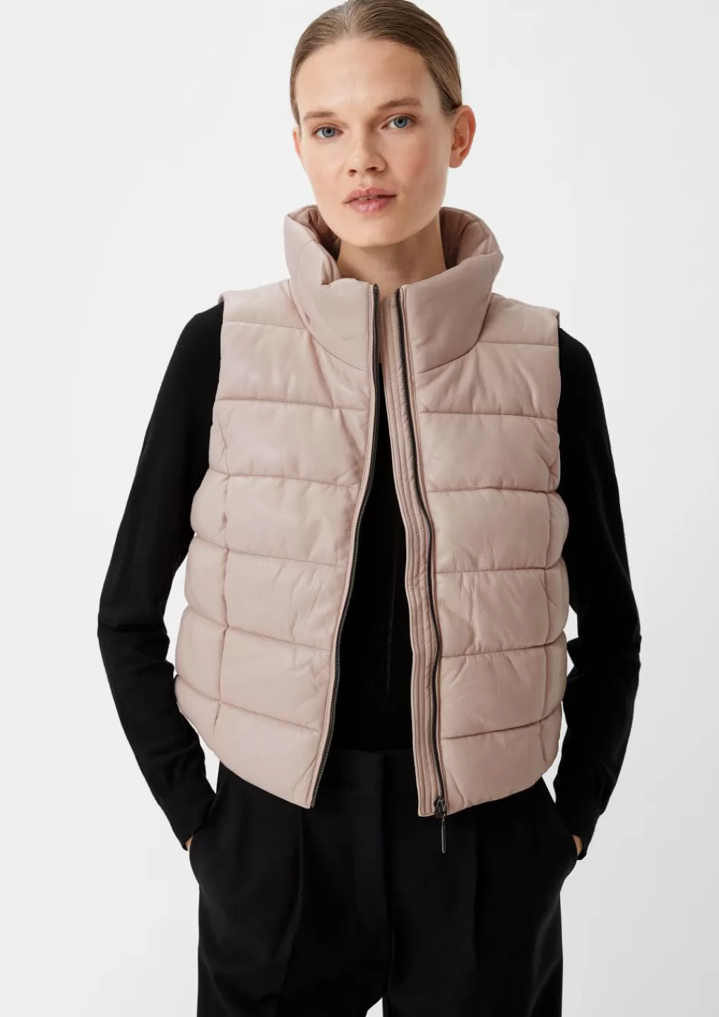 Clearance Gilet surpiqué en similicuir Vestes