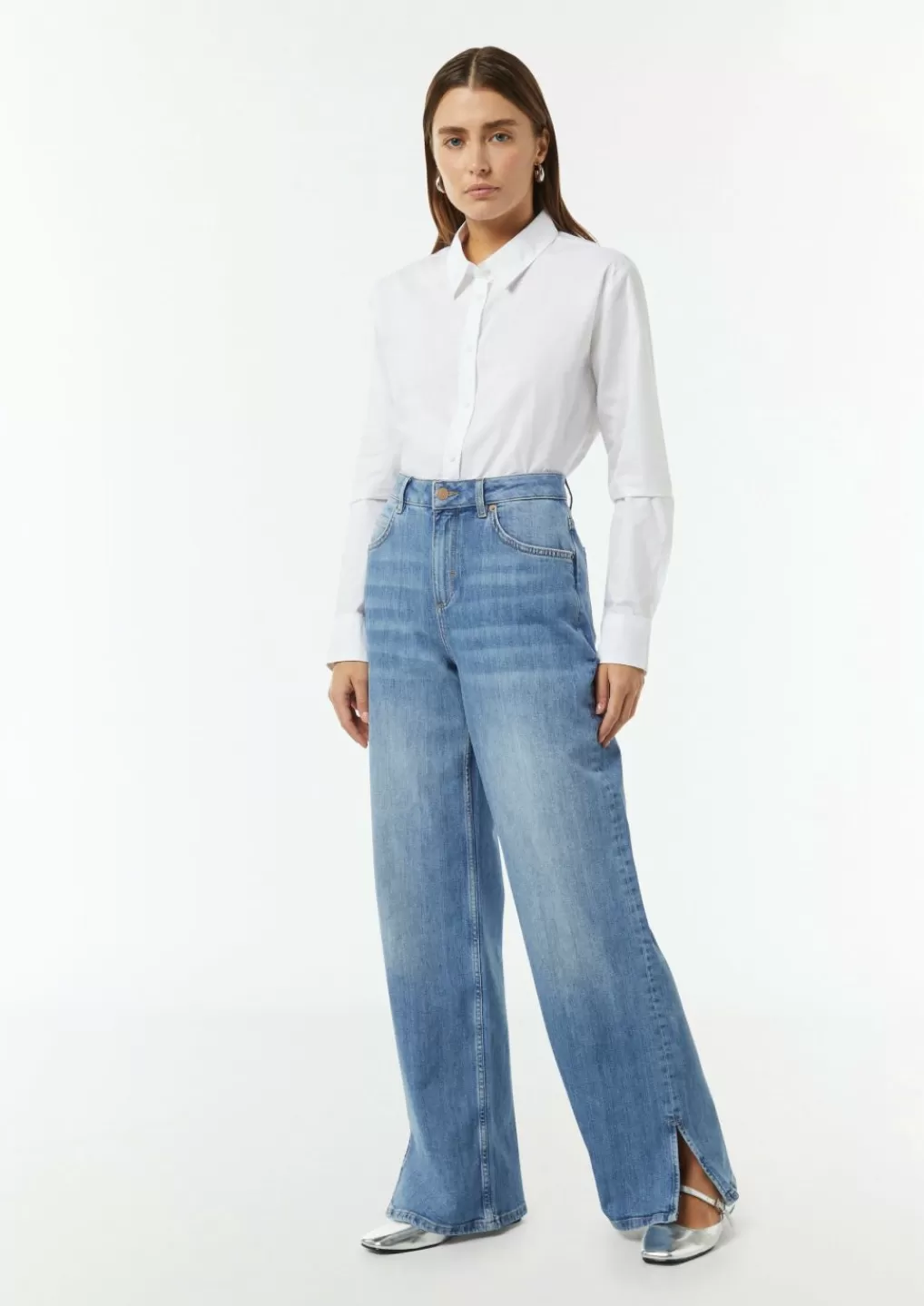 Hot Jean Wide-Leg fendu à la base Articles Durables | Jeans