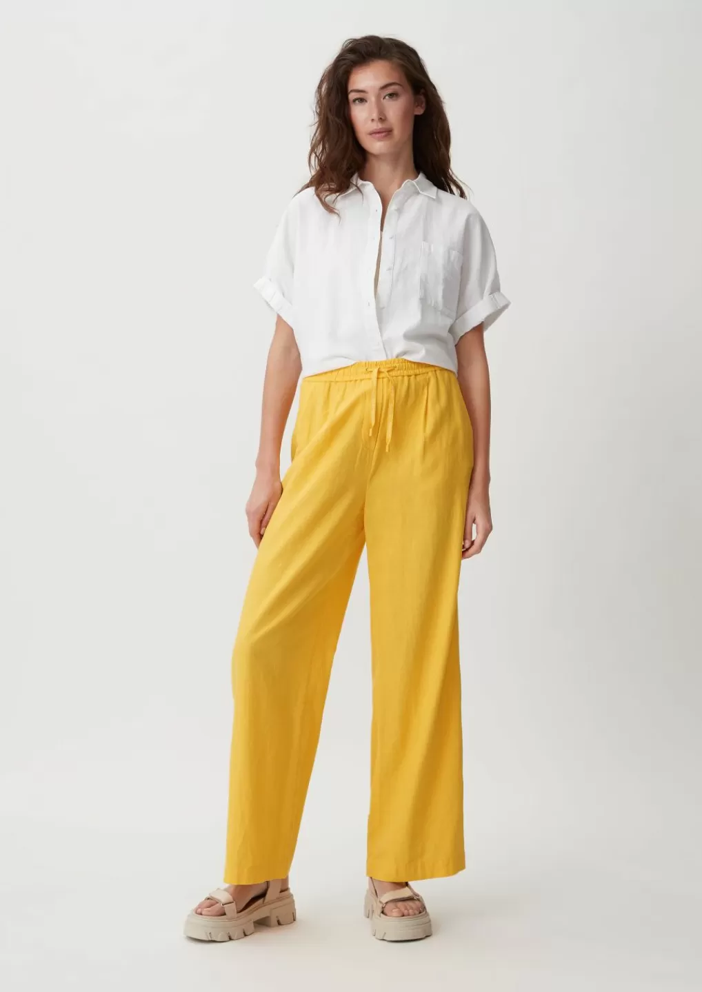 Cheap Loose: Pantalon en lin mélangé Pantalons