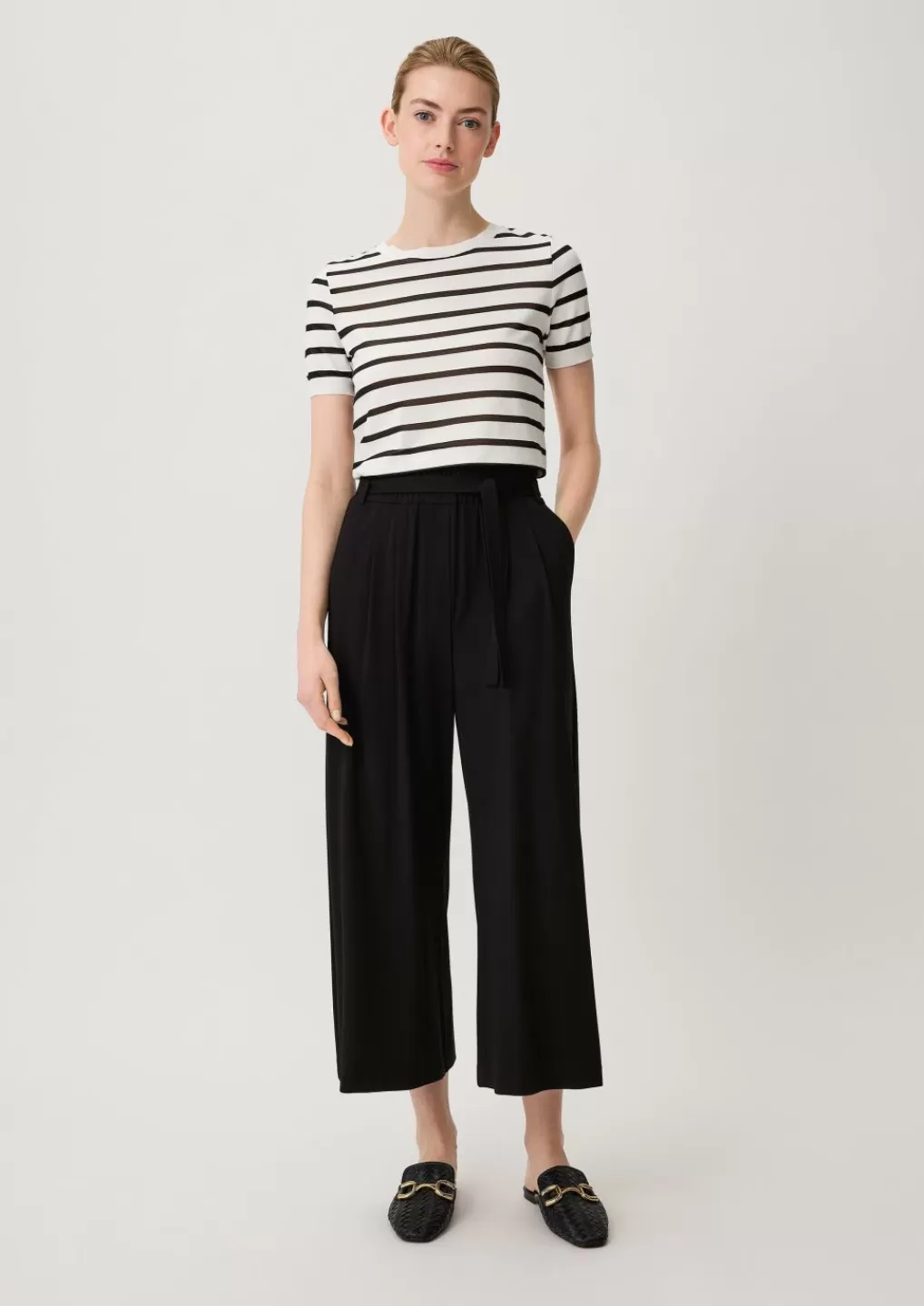 Store Loose: Pantalon en viscose mélangée Pantalons