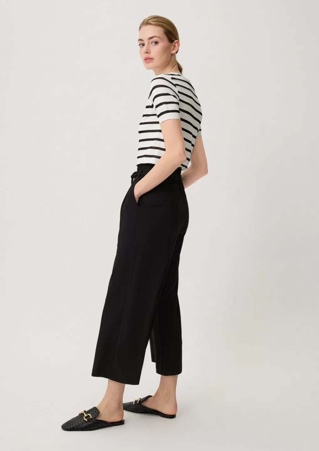 Store Loose: Pantalon en viscose mélangée Pantalons