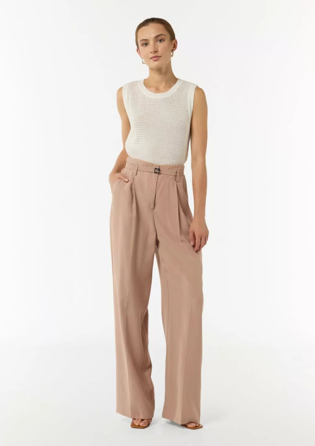 New Loose: pantalon large en maille piquée Articles Durables | Pantalons