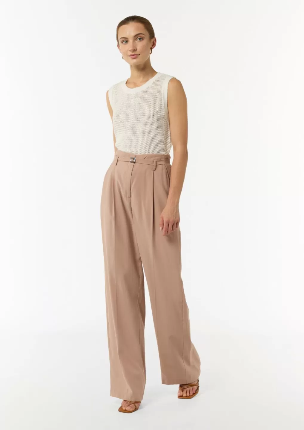 New Loose: pantalon large en maille piquée Articles Durables | Pantalons