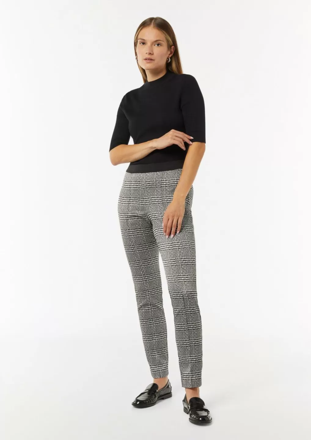 Best Pantalon slim à motif à carreaux tissé Pantalons