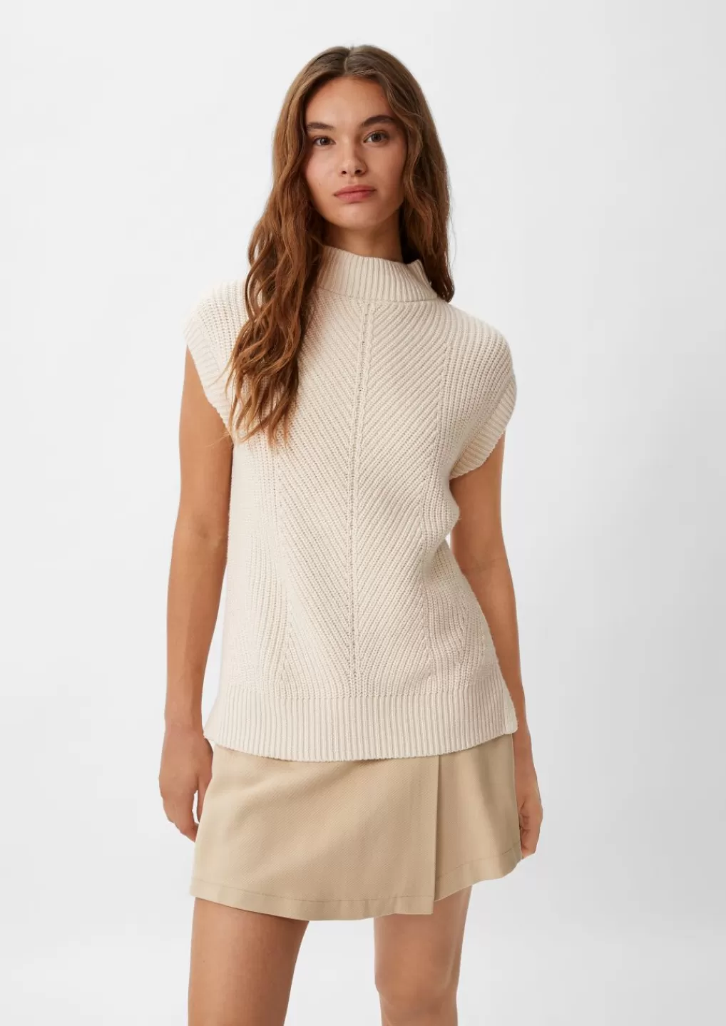 Flash Sale Pull sans manches en maille de laine mélangée Articles Durables | Cord & Pull-over