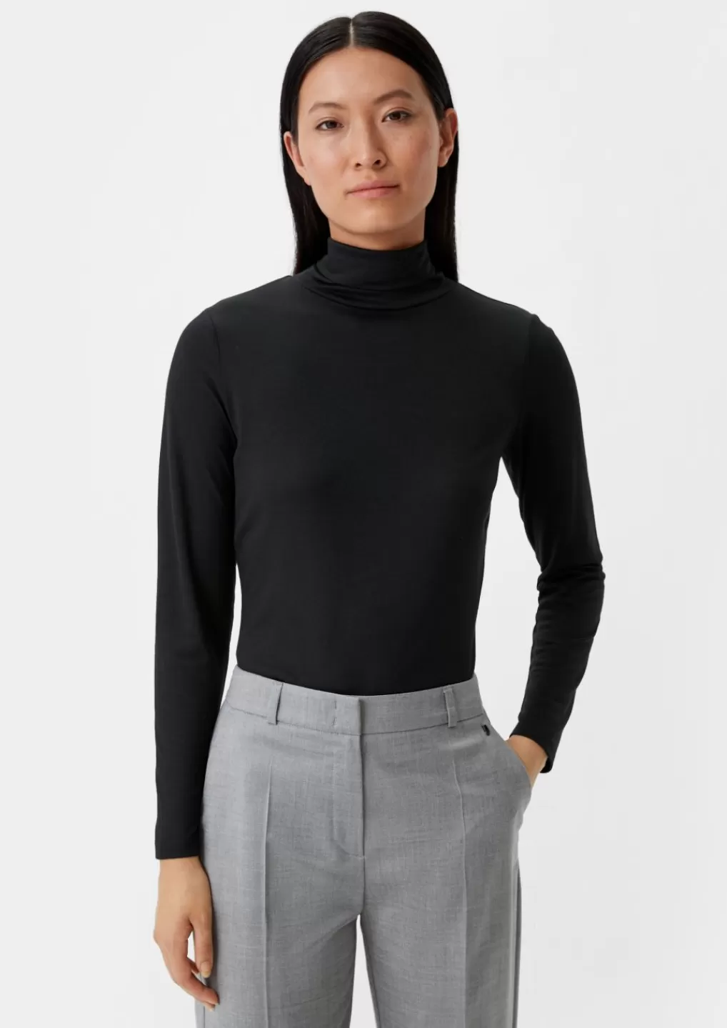 Flash Sale Pull-over à col roulé en micro modal mélangé T-shirts & Tops