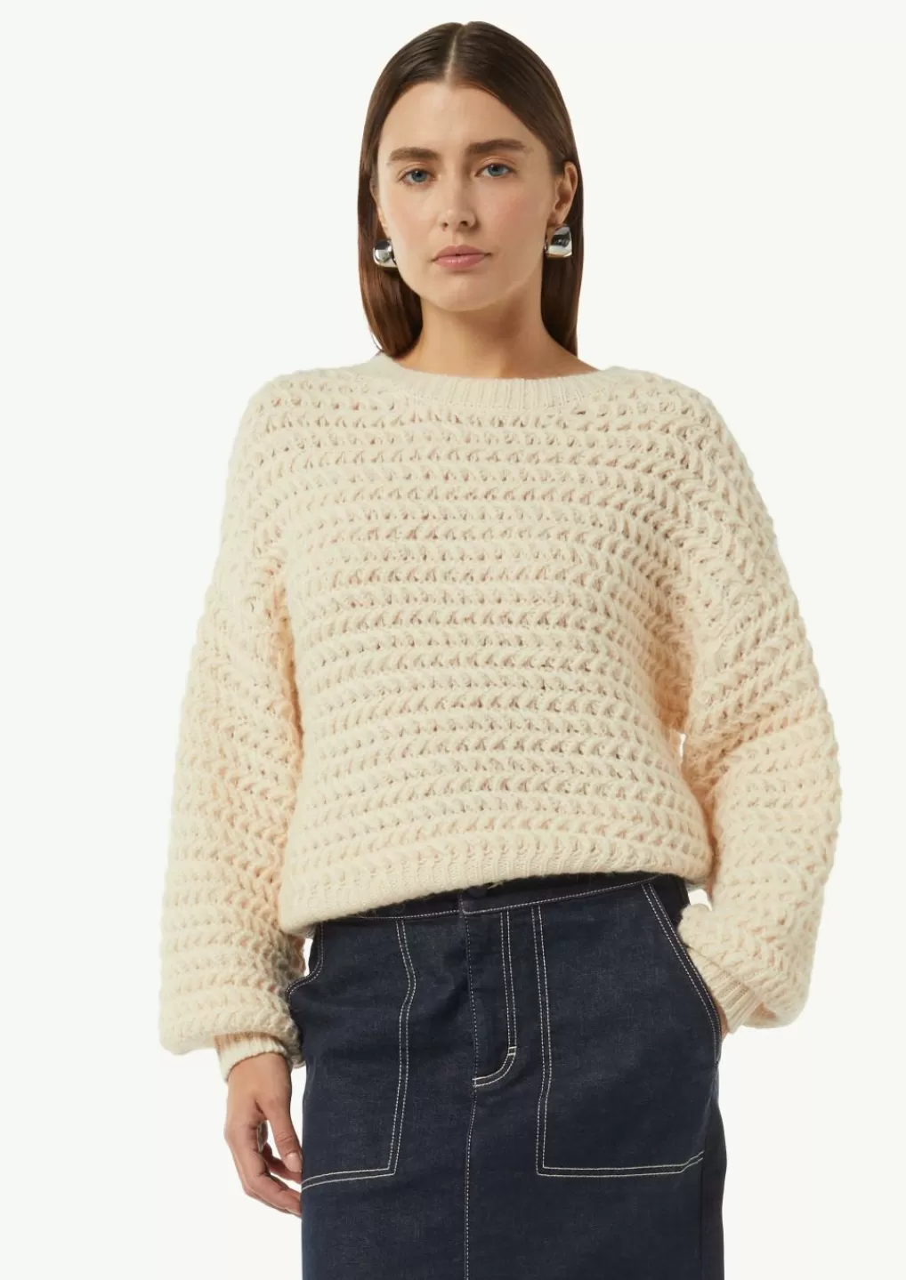 Store Pull-over en maille court avec manches ballon Cord & Pull-over