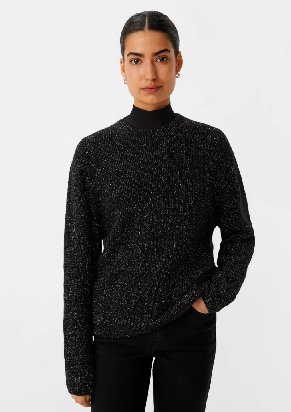 Cheap Pull-over en maille rehaussé de fil brillant Cord & Pull-over