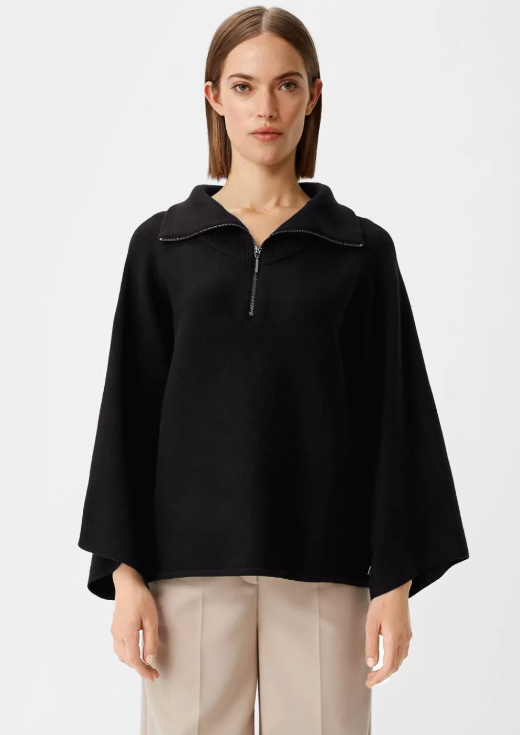 Shop Pull-over style poncho à col droit Accessoires | Ponchos