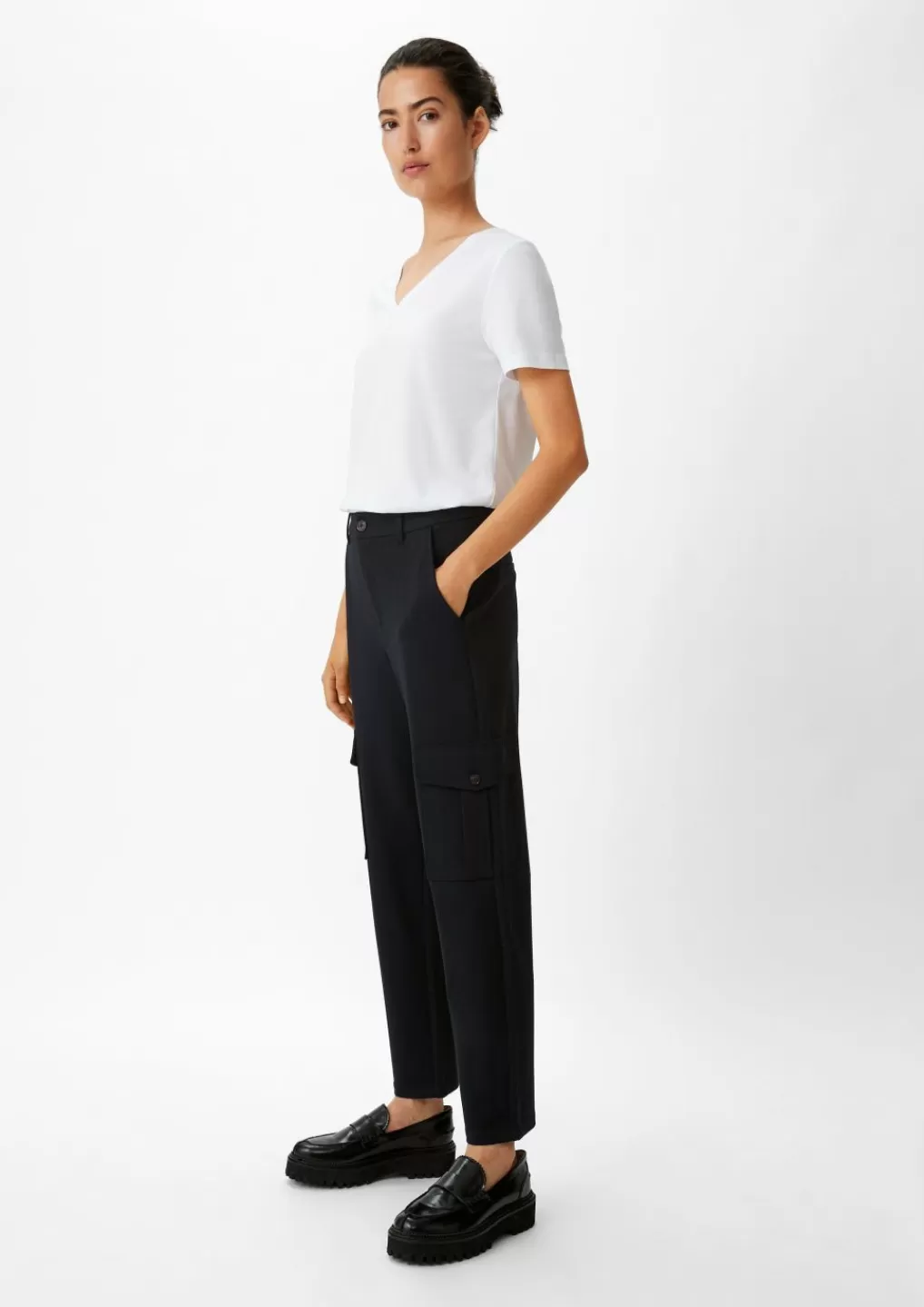 Flash Sale Regular: pantalon cargo en viscose mélangée Pantalons