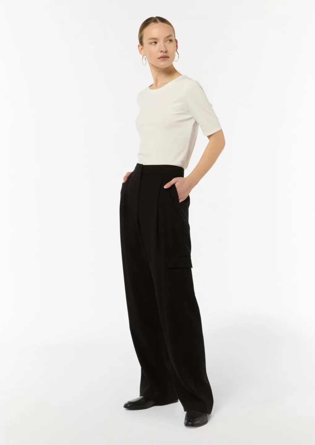 Outlet Regular: pantalon en viscose mélangée Articles Durables | Pantalons