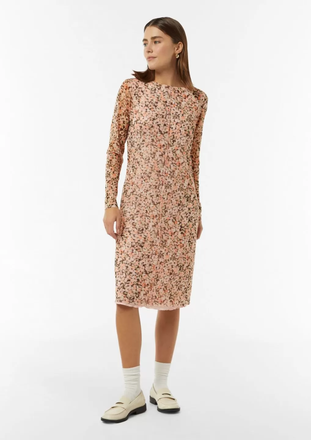 Cheap Robe longueur midi en maille à imprimé floral Robes