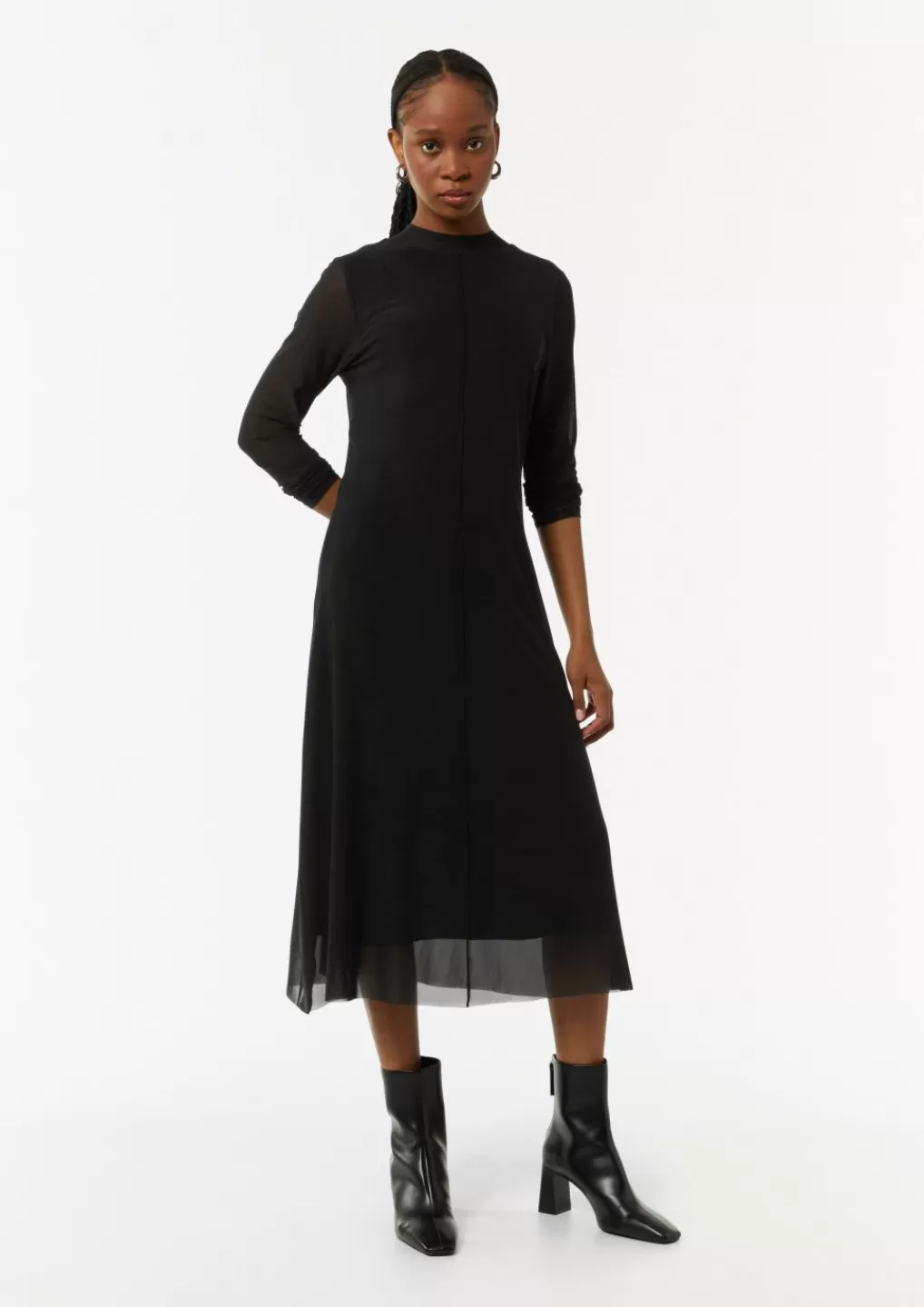 Store Robe longueur midi taille haute en mesh Robes