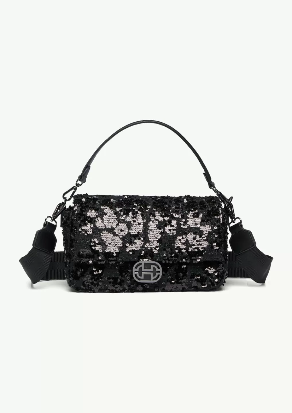 Store Sac crossbody en cuir de vachette, à paillettes Sacs