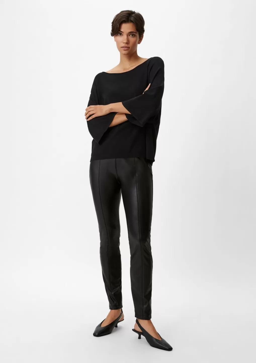 Outlet Slim: Pantalon en similicuir Pantalons