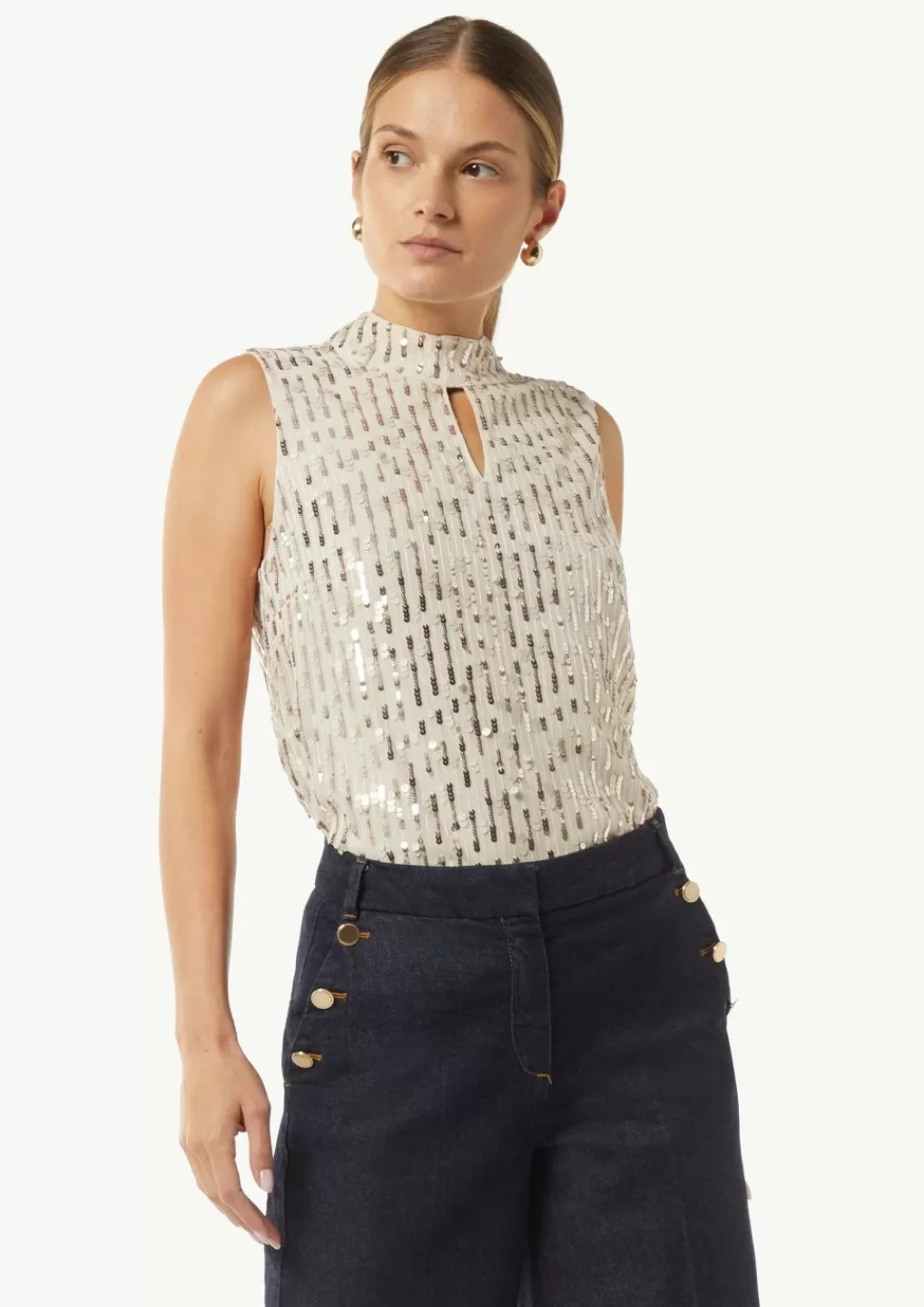 Sale Top façon blouse à paillettes Chemisiers