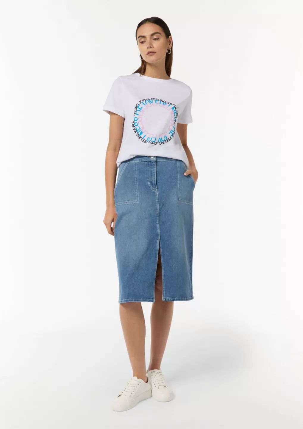 Shop T-shirt en jersey orné d’un imprimé sur le devant Articles Durables | T-shirts & Tops