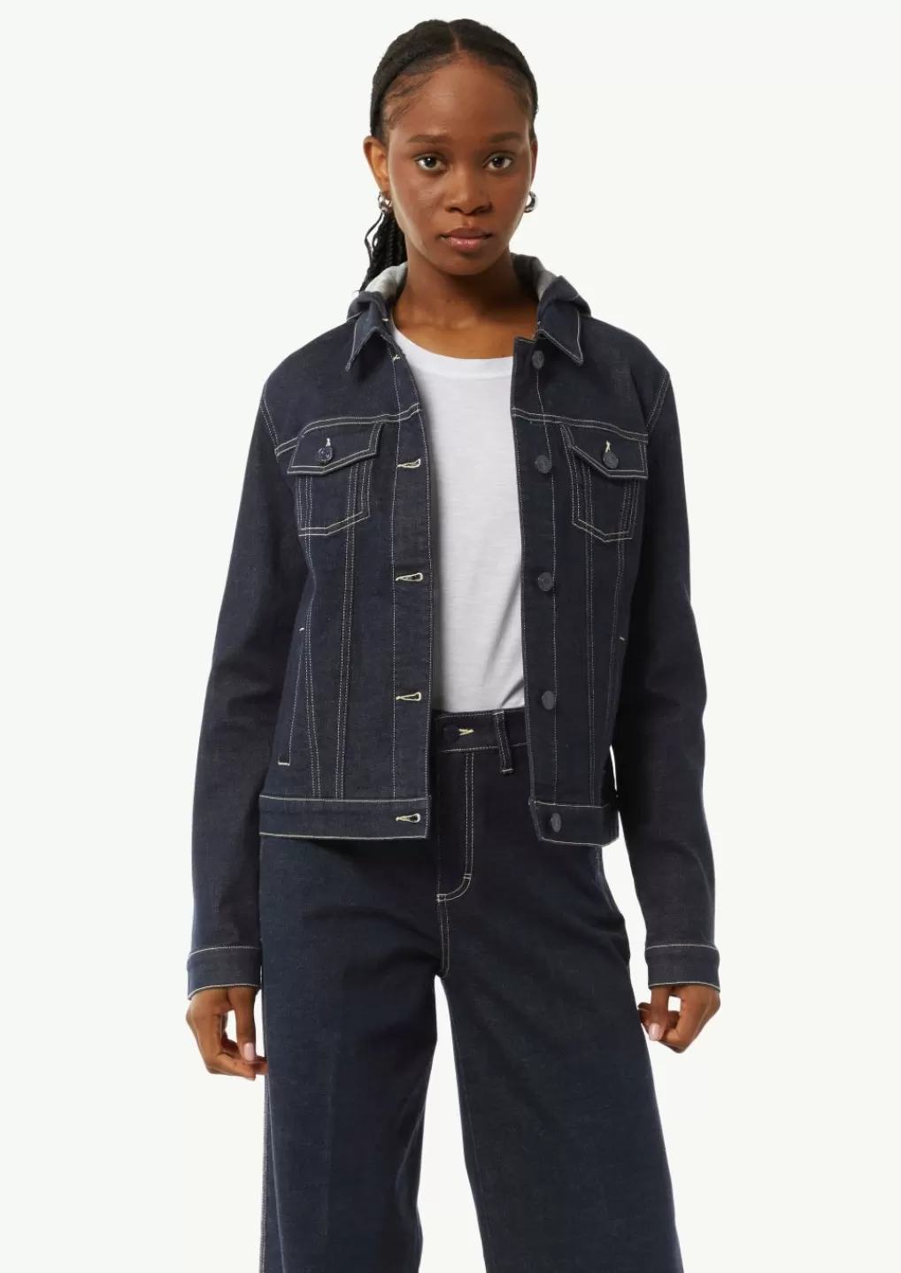 Sale Veste en jean à capuche amovible Articles Durables | Vestes